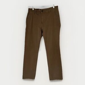 Mugsy Chino Pants‎ Mens 33x30 Olive Green Stretch Straight Classic Comfort